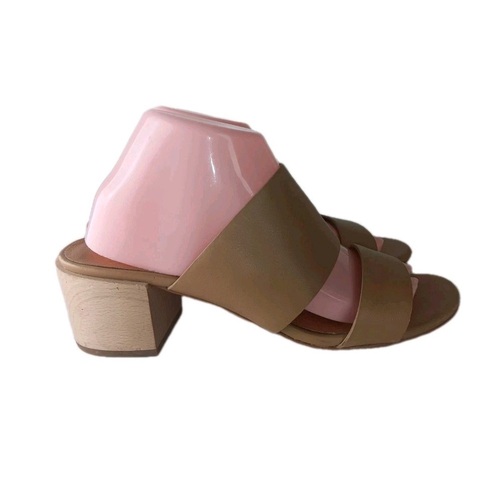 Madewell The Kiera Leather Mule Sandal Beige Women's  Slip On Size 9.5